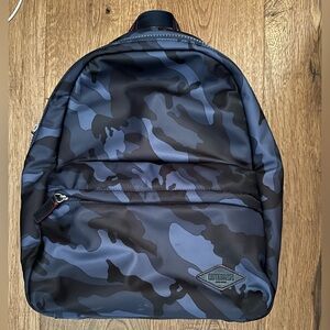 MZ Wallace Blue and Black Backpack Urban Camouflage